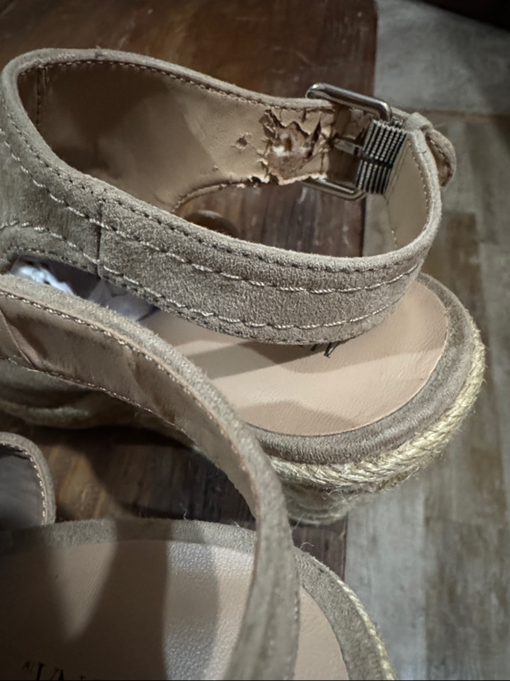 Women's Tan Wedge Sandals - Picture 7 of 8